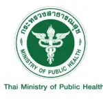 A green and white logo of the ministry of public health.
