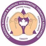 A logo for the canadian massage and manual osteopathic therapists association.