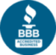 A blue circle with the bbb logo in it.